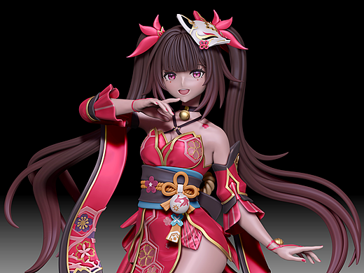 和风少女·全彩手办