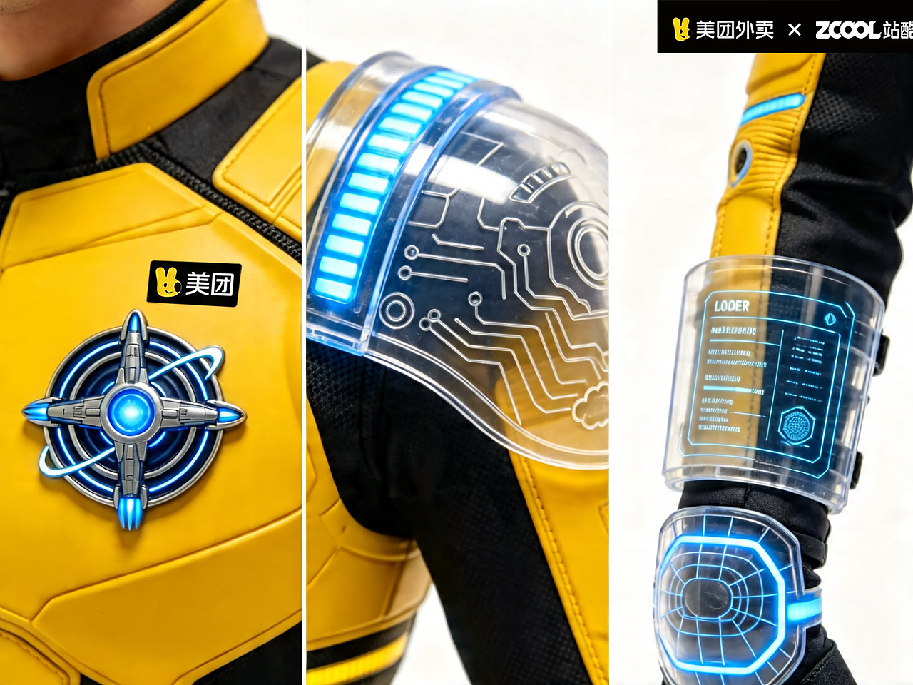 美团骑手服装设计：【光速·领航员】—— 光速领航，星际送达（图ZNDA1ODkyNjQ0） - 其他服装 - 站酷设计师大霸天原创素材 - 站酷ZCOOL