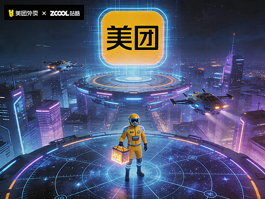 美团骑手服装设计：【光速·领航员】—— 光速领航，星际送达