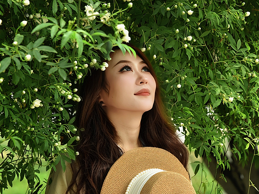 人像摄影练习——兴庆宫公园的木香花