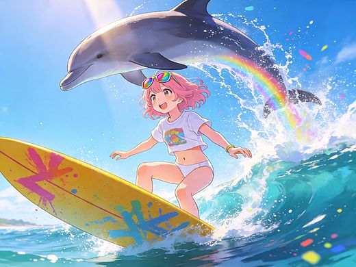 冲浪少女