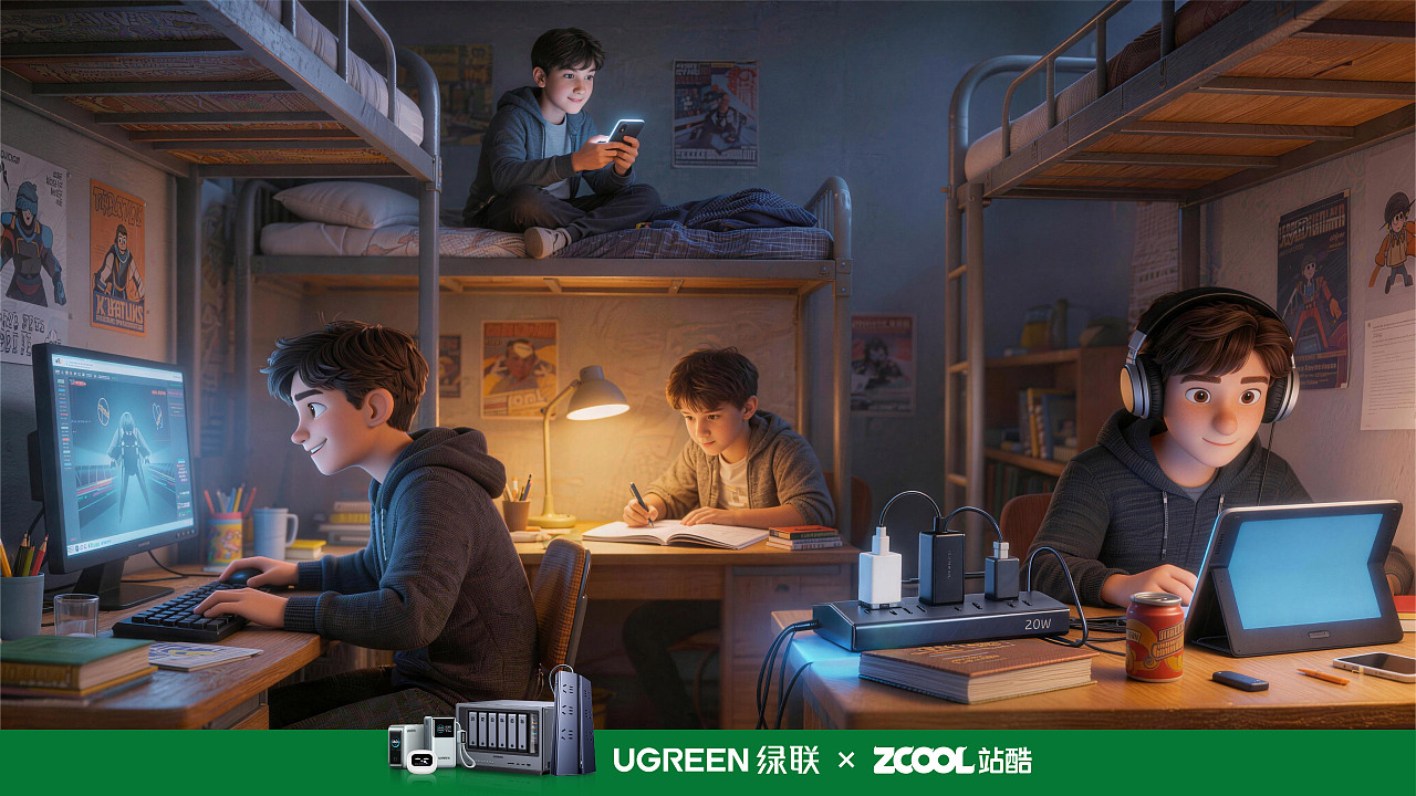 绿芯守护·宿舍安心时刻（图ZNDA1OTA5NDMy） - AI作品 - 站酷设计师光光砸大墙原创素材 - 站酷ZCOOL