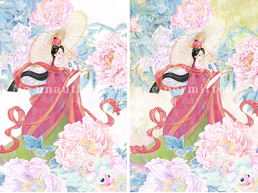 谷雨｜国风节气插画・神兽幼崽