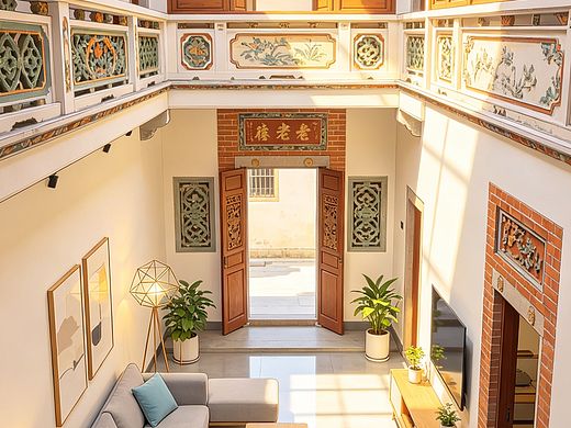 动漫风潮汕老宅空间设计｜新中式混搭家居视觉方案