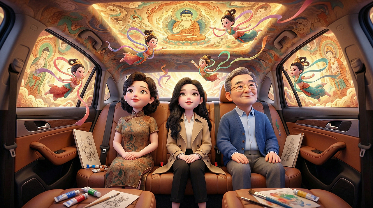 离谱的大 8！岚图泰山 X8 把非遗玩出花（图ZNDA1OTE1MjEy） - AI作品 - 站酷设计师Coral三三原创素材 - 站酷ZCOOL
