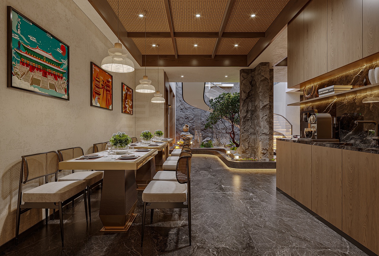 新中式酒店（圖ZNDA1OTE5NTg4） - 商業(yè)空間設(shè)計(jì) - 站酷設(shè)計(jì)師玥玥18119679776原創(chuàng)素材 - 站酷ZCOOL