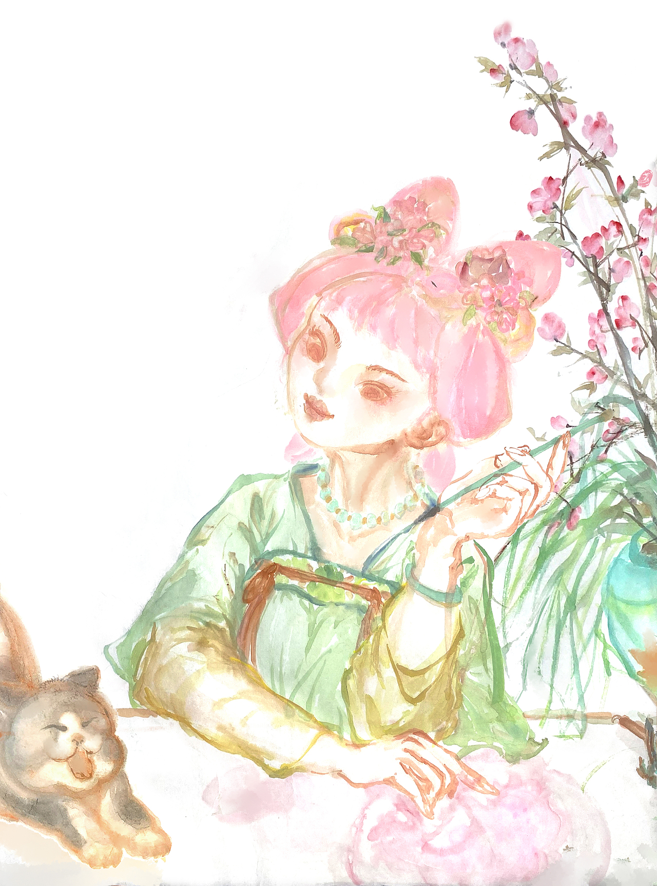 画画中有猫猫出没～喵呜～（图ZNDA1OTIyNzcy） - 创作习作 - 站酷设计师有舒Mrs原创素材 - 站酷ZCOOL