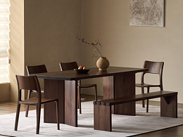 家具攝影｜胡桃木餐桌系列姹寂風(fēng)視覺電商產(chǎn)品拍攝