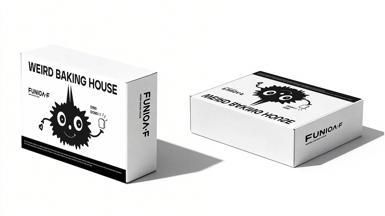 原创 FUNIOA・F 烘焙品牌设计 | 极简黑白潮流餐饮 VI（图ZNDA1OTI1NDI4） - 品牌 - 站酷设计师野生大敏原创素材 - 站酷ZCOOL