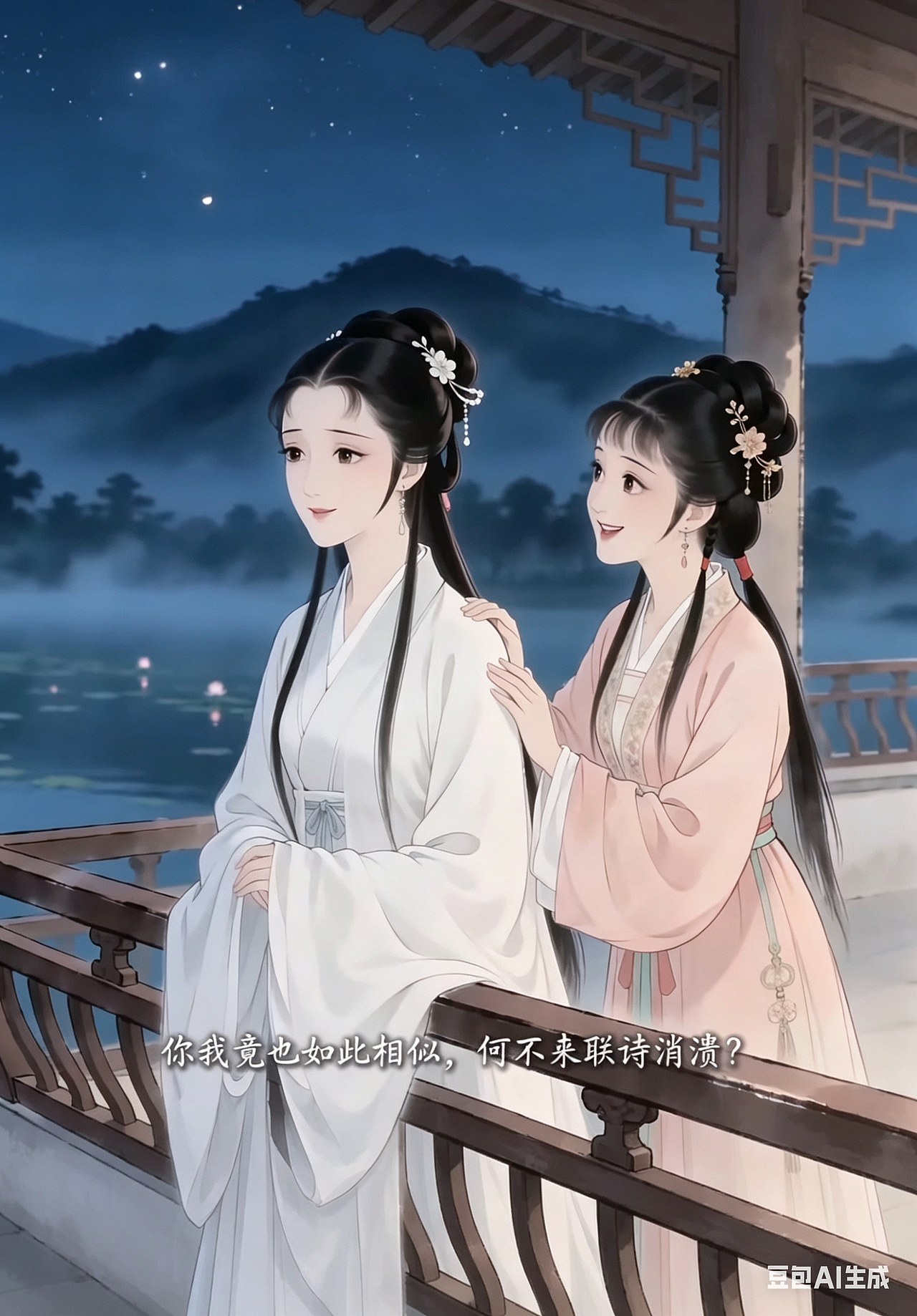 紅樓夢(mèng)意象視覺(jué)化：凹晶館聯(lián)詩(shī)的清冷氛圍感創(chuàng)作（圖ZNDA1OTMwNTA0） - 短片 - 站酷設(shè)計(jì)師雪縫原創(chuàng)素材 - 站酷ZCOOL