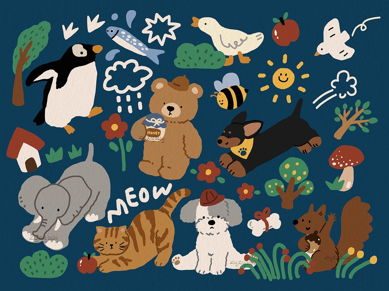 18-万物可爱-20260416（图ZNDA1OTMwODAw） - 商业插画 - 站酷设计师小短腿kingbaby原创素材 - 站酷ZCOOL