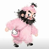 石榴花月令花神古風(fēng)女孩照鏡子矢量線性插畫（懸浮側(cè)欄作者頭像） - 原創(chuàng)素材 - 站酷設(shè)計師知名退堂鼓設(shè)計師原創(chuàng)素材 - 站酷ZCOOL