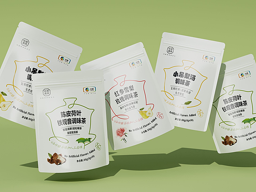 极简茶包设计|用线条勾勒东方茶韵的松弛感