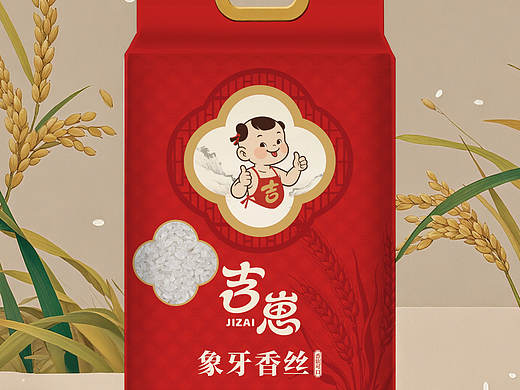 大米五谷杂粮袋装包装设计