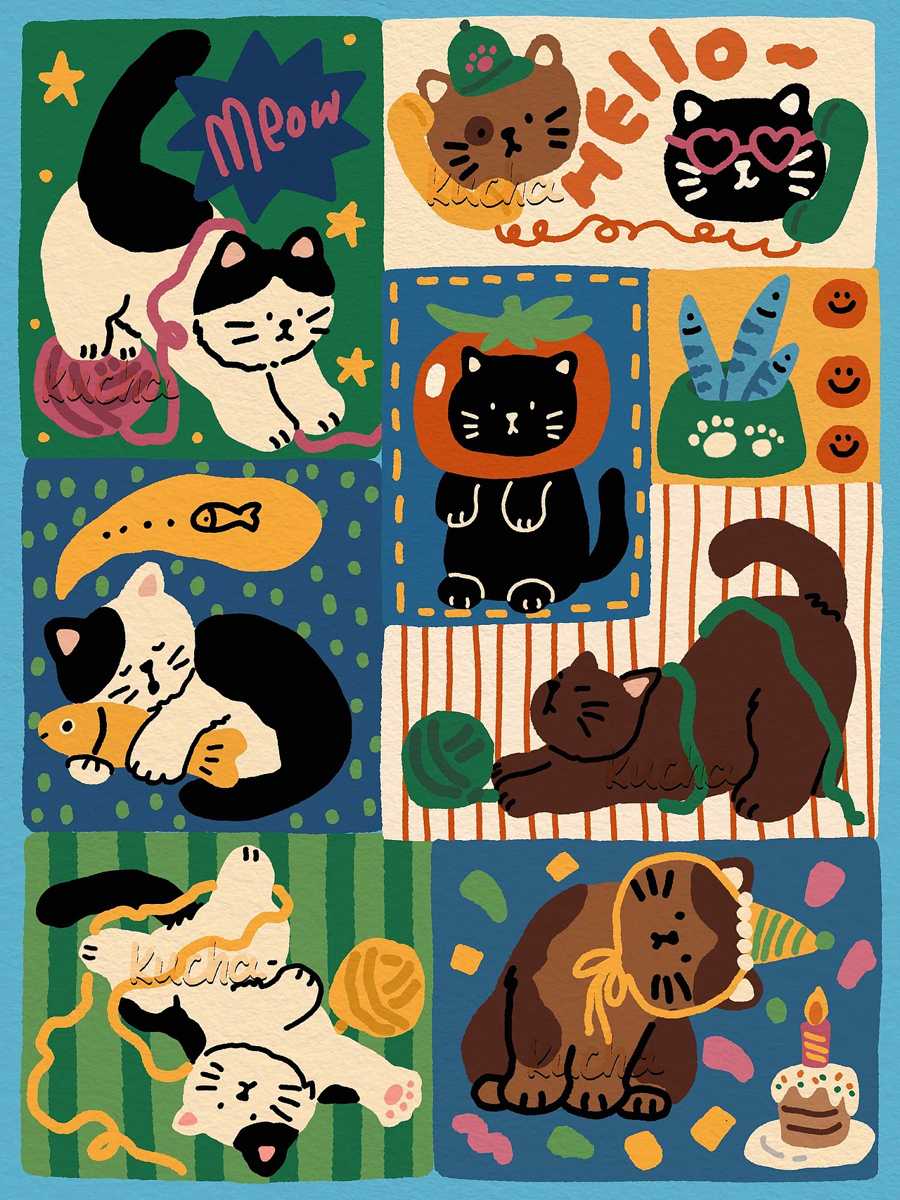 01-一爪子踩进彩虹里-20260421（图ZNDA1OTQ5ODIw） - 商业插画 - 站酷设计师小短腿kingbaby原创素材 - 站酷ZCOOL