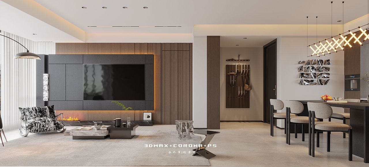 靜奢風(fēng)住宅，低調(diào)的精致感（圖ZNDA1OTUwNTgw） - 家裝設(shè)計(jì) - 站酷設(shè)計(jì)師北玄徐恩恩原創(chuàng)素材 - 站酷ZCOOL