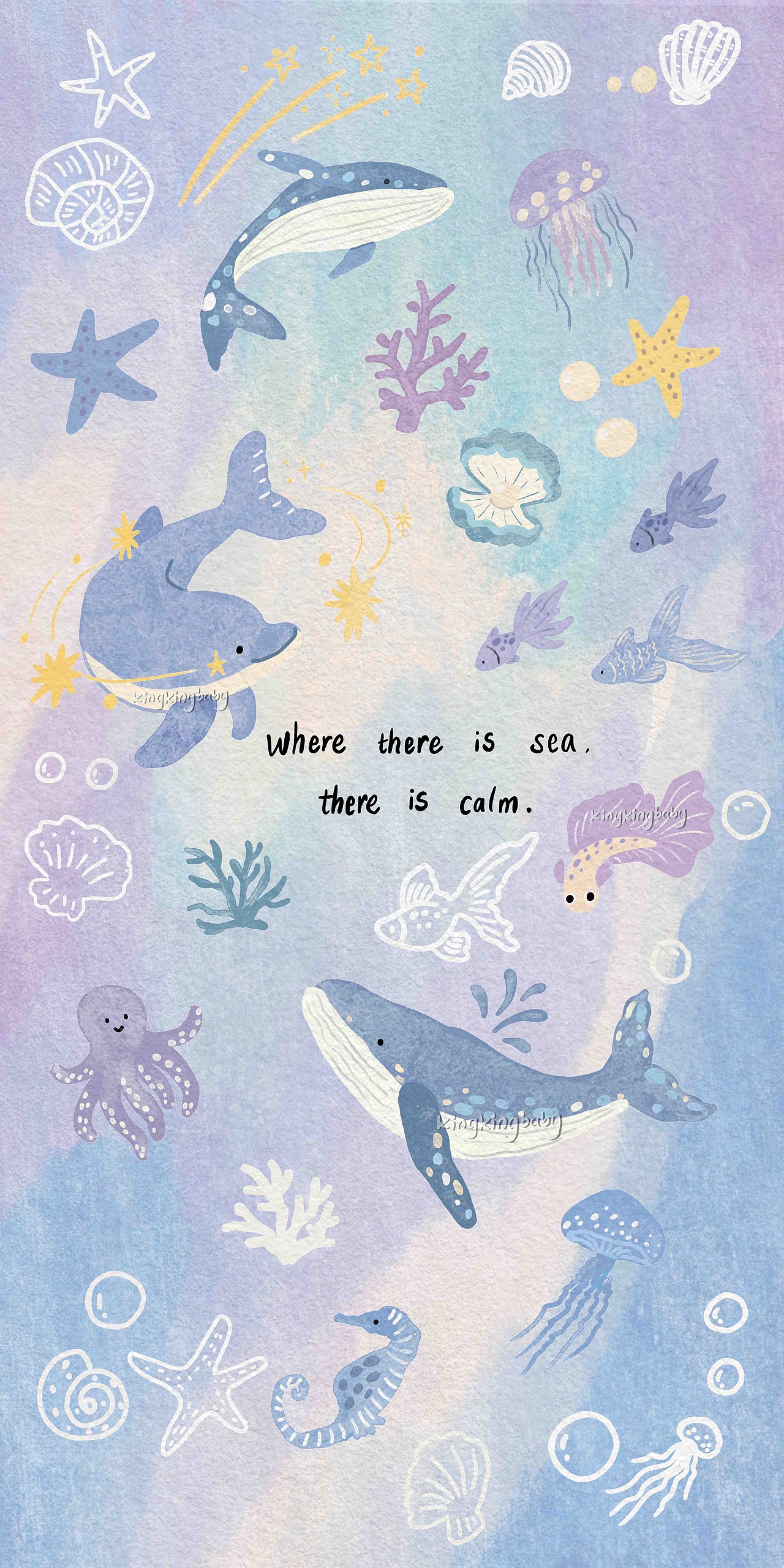19-有海之处，便有宁静-20260421（图ZNDA1OTU3ODQw） - 商业插画 - 站酷设计师小短腿kingbaby原创素材 - 站酷ZCOOL