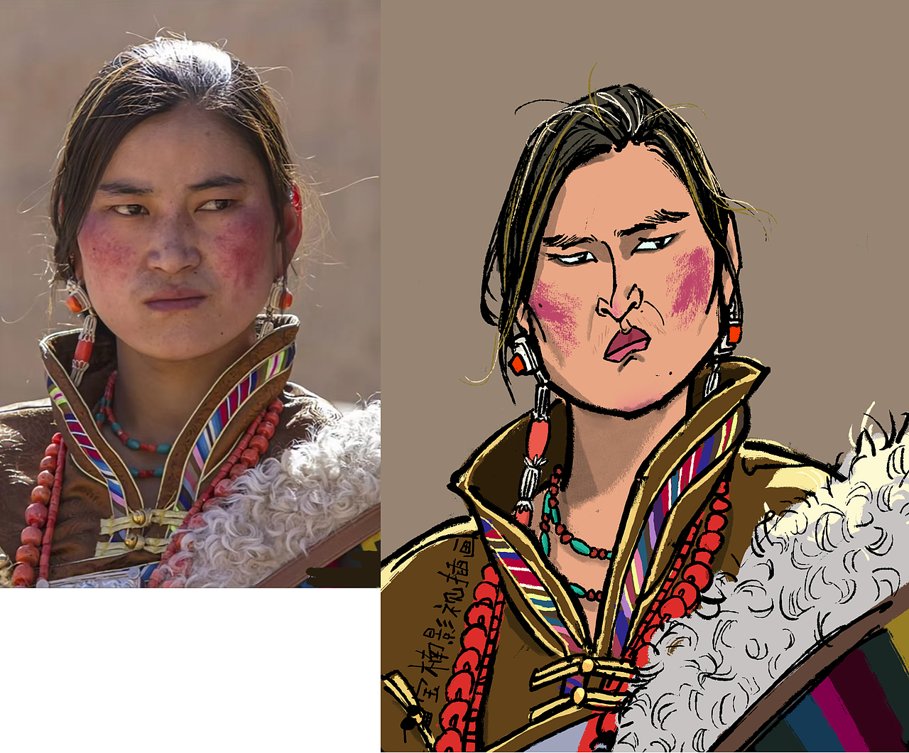 人物团练示范（图ZNDA1OTYxMjUy） - 创作习作 - 站酷设计师宝楠影视插画原创素材 - 站酷ZCOOL