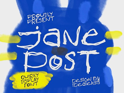 粗犷街头朋克涂鸦创意海报封面标题手写艺术英文字体