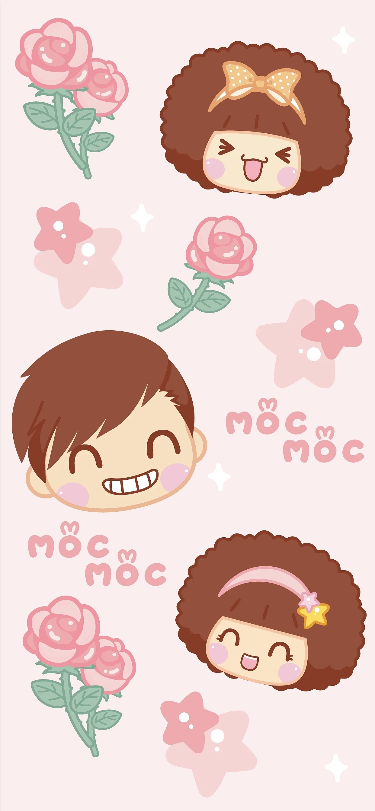 【壁纸】摩丝摩丝和仔仔和玫瑰主题（图ZNDA1OTc5NjQw） - 商业插画 - 站酷设计师碳碳原创素材 - 站酷ZCOOL