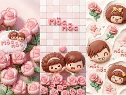 【壁紙】摩絲摩絲和仔仔和玫瑰主題