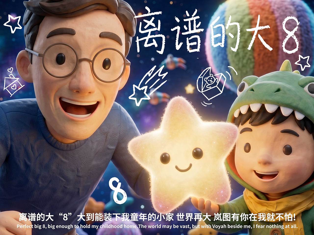 离谱的大“8”大到能装下我童年的小家（图ZNDA1OTg2MDMy） - AI作品 - 站酷设计师热心市民杨生原创素材 - 站酷ZCOOL