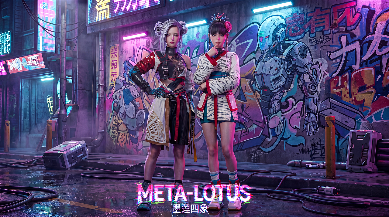 AI虚拟数字女团《墨莲四象》(图ZNDA1OTg1ODQ4) - MV - 站酷设计师辰绮原创素材 - 站酷ZCOOL