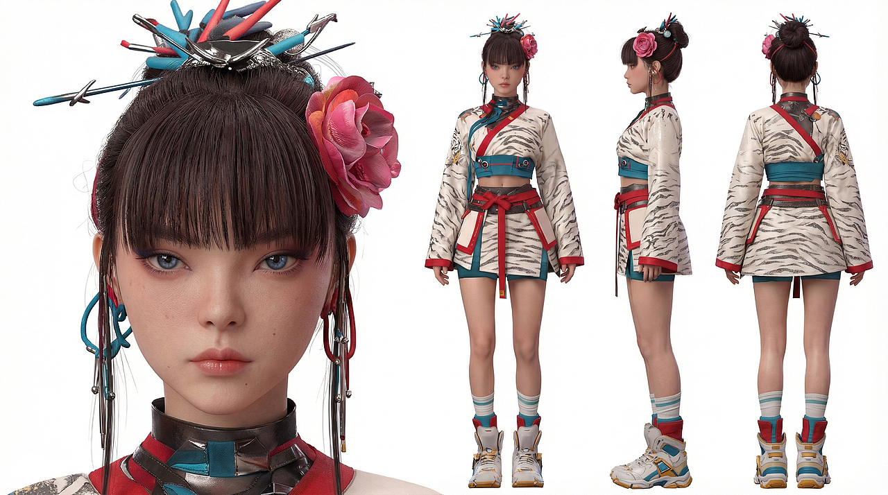 AI虚拟数字女团《墨莲四象》(图ZNDA1OTg1OTY4) - MV - 站酷设计师辰绮原创素材 - 站酷ZCOOL