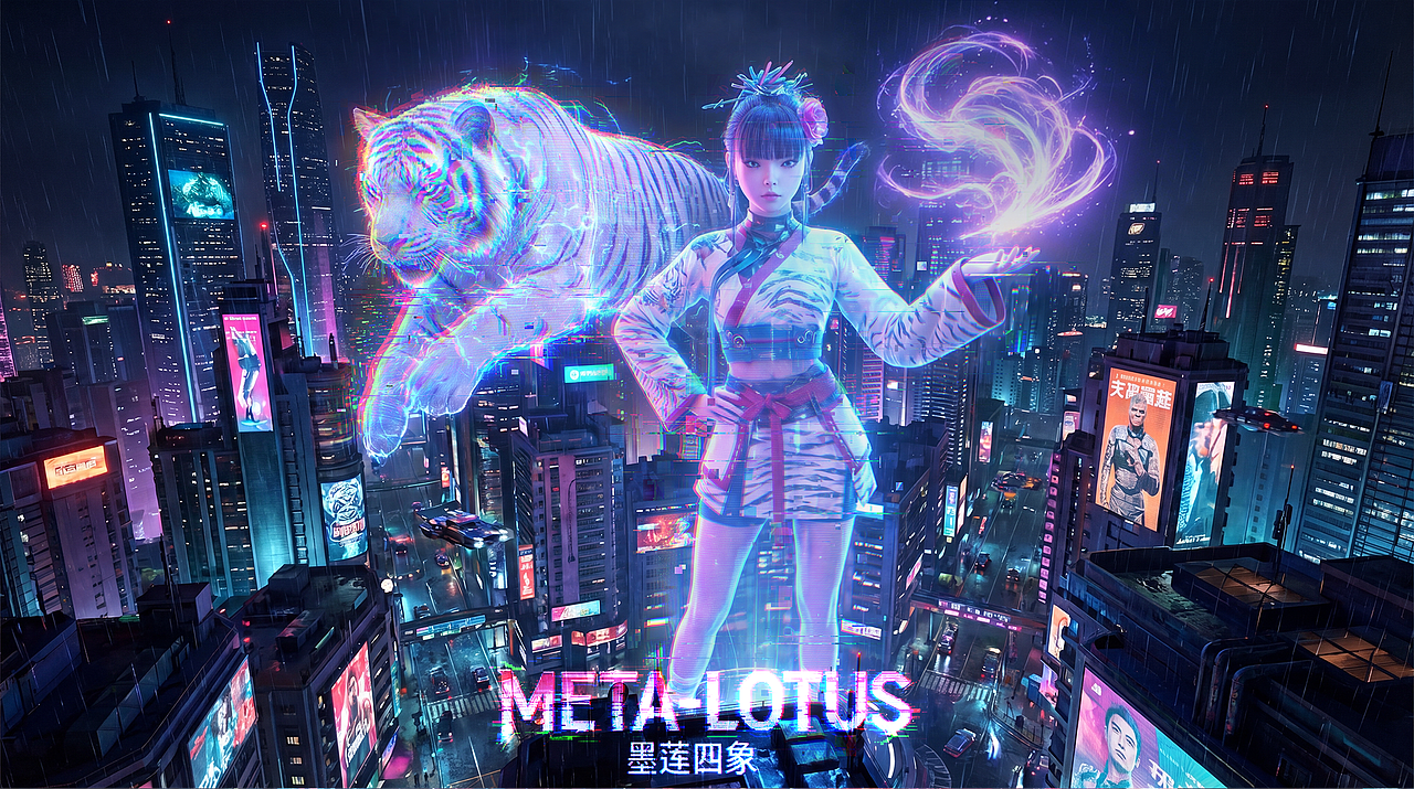 AI虚拟数字女团《墨莲四象》(图ZNDA1OTg2MDA0) - MV - 站酷设计师辰绮原创素材 - 站酷ZCOOL