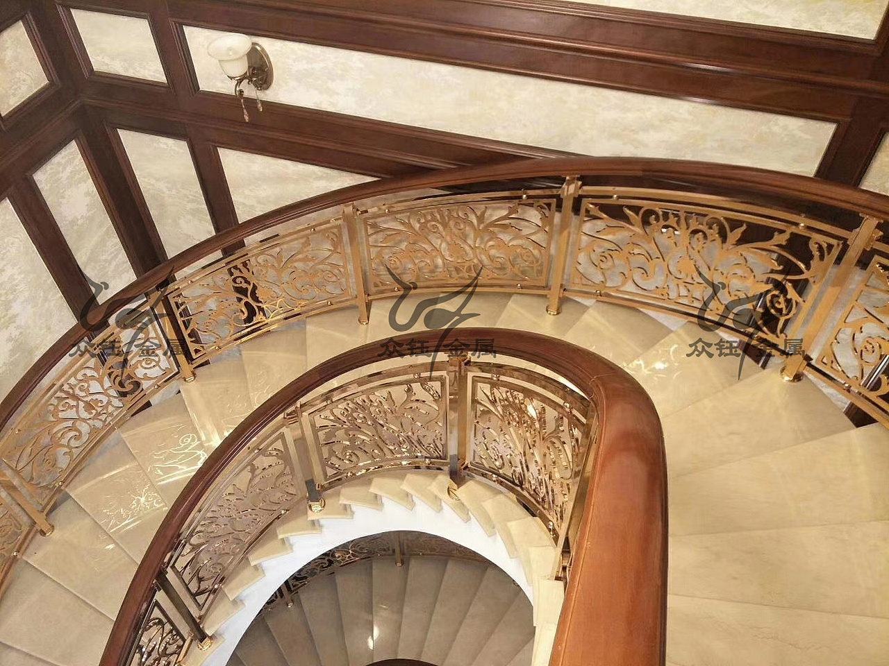 别墅楼梯铝板雕花护栏 全国测量安装（图ZNDA1OTkzMDUy） - 其他工业/产品 - 站酷设计师艺术金属原创素材 - 站酷ZCOOL