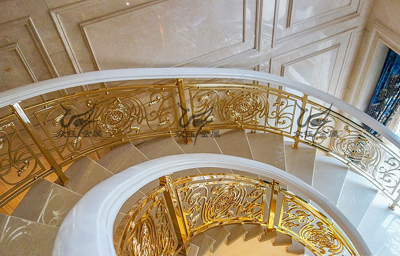 别墅室内装饰铝板雕花楼梯护栏 这样设计好看（图ZNDA1OTk0MzU2） - 其他工业/产品 - 站酷设计师艺术金属原创素材 - 站酷ZCOOL