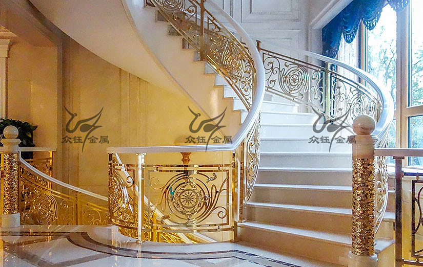 别墅室内装饰铝板雕花楼梯护栏 这样设计好看（图ZNDA1OTk0MzYw） - 其他工业/产品 - 站酷设计师艺术金属原创素材 - 站酷ZCOOL