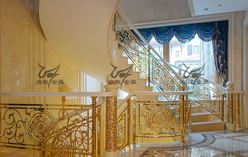 别墅室内装饰铝板雕花楼梯护栏 这样设计好看（图ZNDA1OTk0Mzky） - 其他工业/产品 - 站酷设计师艺术金属原创素材 - 站酷ZCOOL