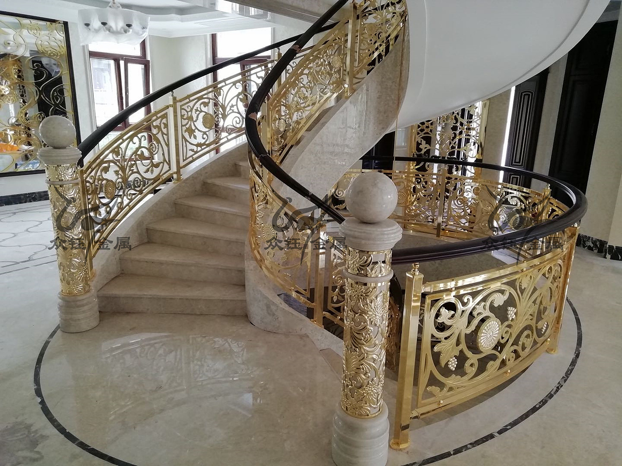铜铝雕花五谷丰登连体旋转楼梯护栏平台栏杆 上门安装（图ZNDA1OTk1NjA0） - 其他工业/产品 - 站酷设计师艺术金属原创素材 - 站酷ZCOOL
