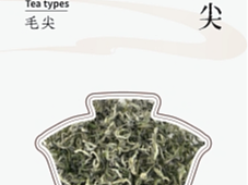 一组茶叶展示卡牌