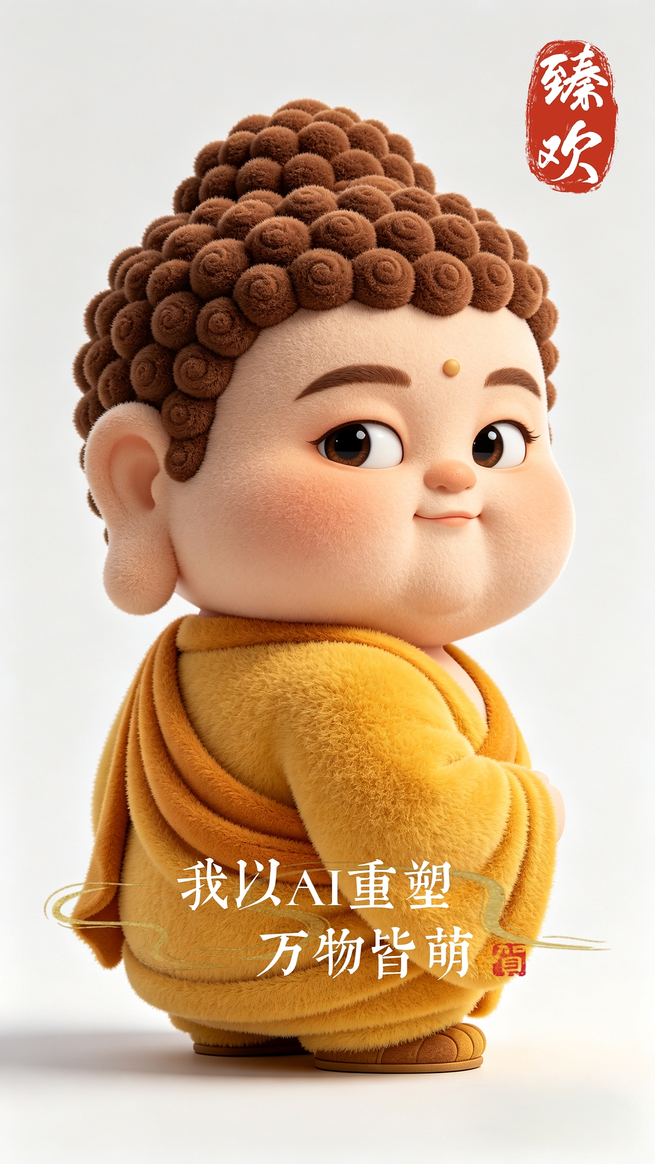 AI重塑｜軟萌化的如來佛祖，用毛絨質(zhì)感重構(gòu)威嚴(yán)神圣（圖ZNDA2MDExMTg0） - AI作品 - 站酷設(shè)計師Haylee嗨樂原創(chuàng)素材 - 站酷ZCOOL