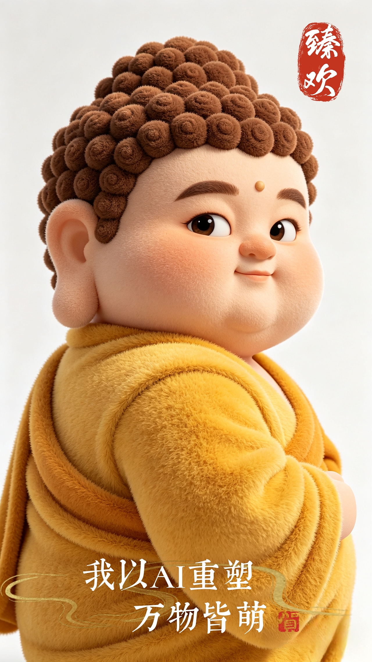AI重塑｜軟萌化的如來佛祖，用毛絨質(zhì)感重構(gòu)威嚴(yán)神圣（圖ZNDA2MDExMTY4） - AI作品 - 站酷設(shè)計師Haylee嗨樂原創(chuàng)素材 - 站酷ZCOOL