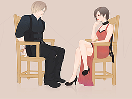 （里昂&艾达王）生化危机同人角色创作图
