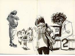 等候區(qū)里的速寫(xiě)