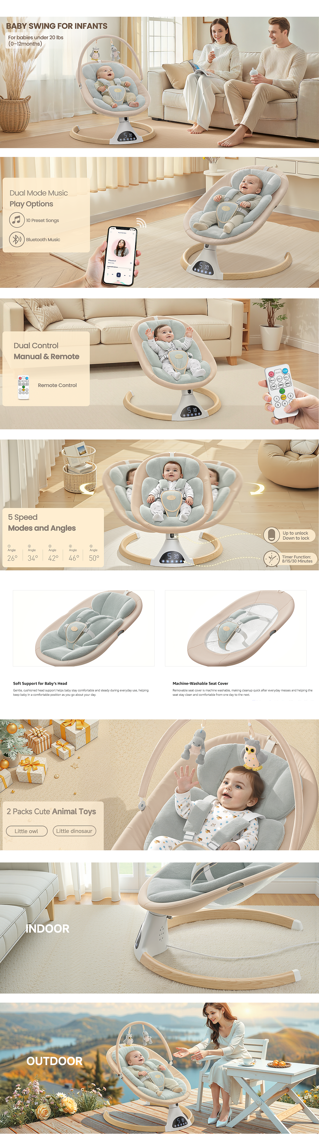 keyshot产品& AI场景 亚马逊 婴儿床 宝宝摇椅 主图A+（图ZNDA2MDI0MTI4） - 产品 - 站酷设计师FishFace鱼脸原创素材 - 站酷ZCOOL