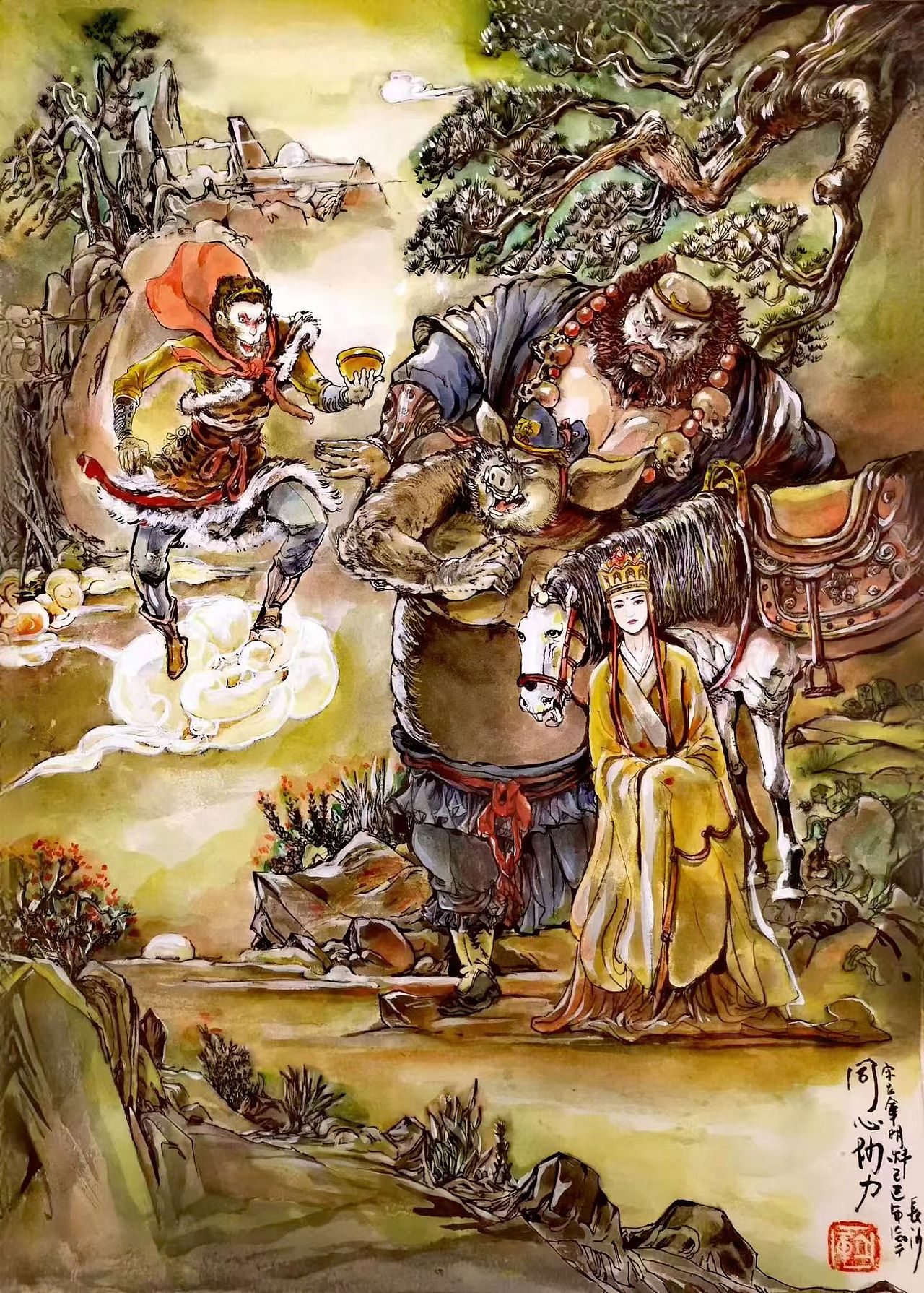 我的西游世界（图ZNDA2MDMwMjY0） - 商业插画 - 站酷设计师宋立军slj原创素材 - 站酷ZCOOL