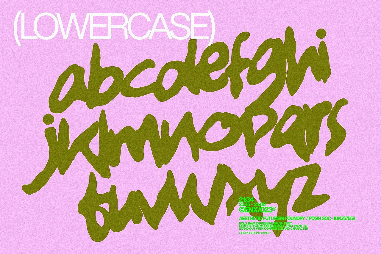 潮流复古街头艺术海报封面标题毛笔涂鸦手写英文字体（图ZNDA2MDMxMDA0） - 字体/字形 - 站酷设计师最西文集原创素材 - 站酷ZCOOL