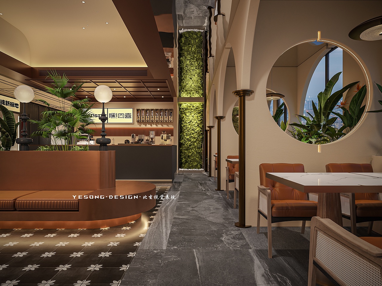 「嘿！四喜」丨棋牌空间设计（图ZNDA2MDMzNDEy） - 商业空间设计 - 站酷设计师设计师叶宋原创素材 - 站酷ZCOOL