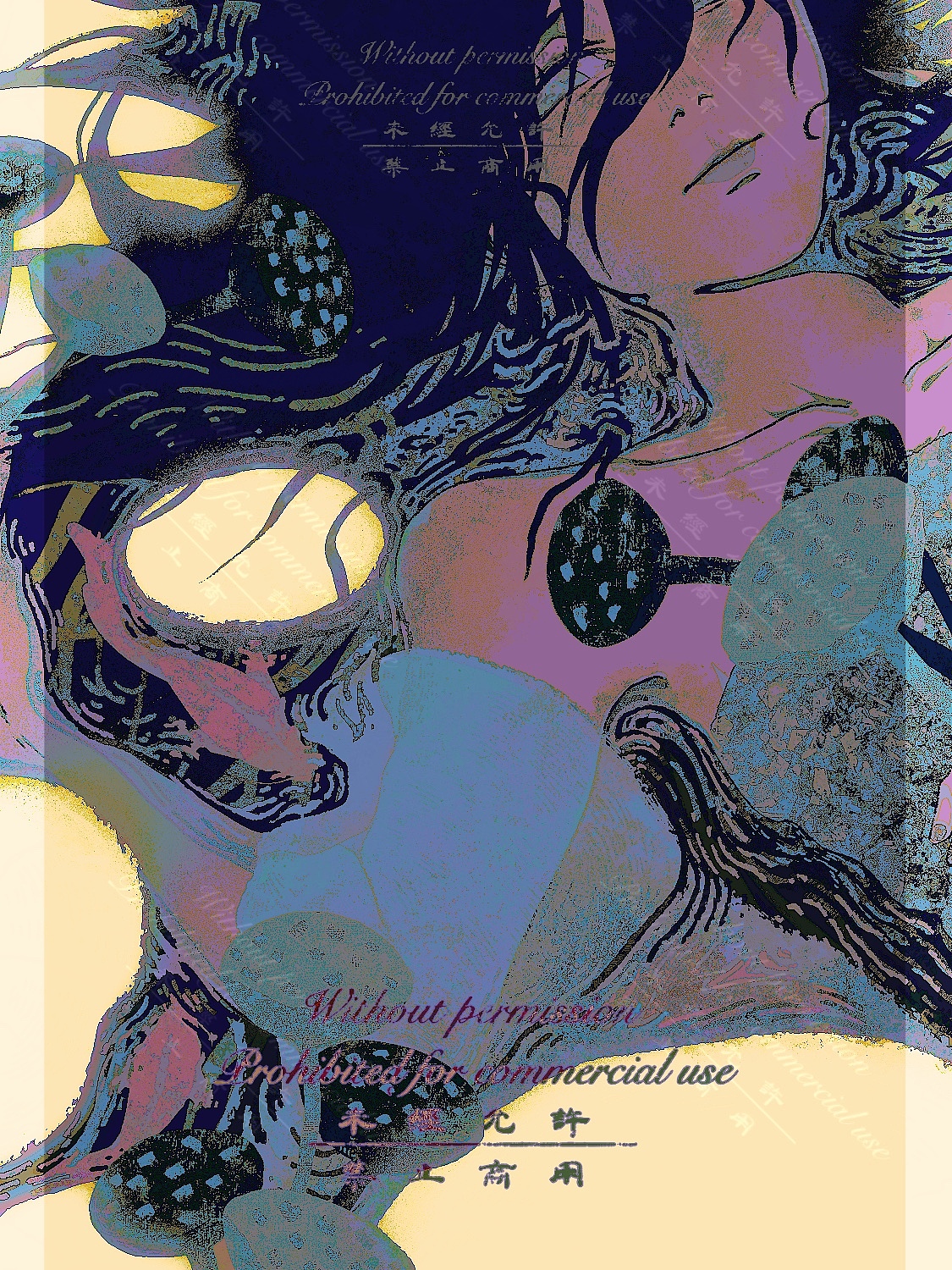 画壁流莲（图ZNDA2MDMzNzY0） - 艺术插画 - 站酷设计师十七月初原创素材 - 站酷ZCOOL