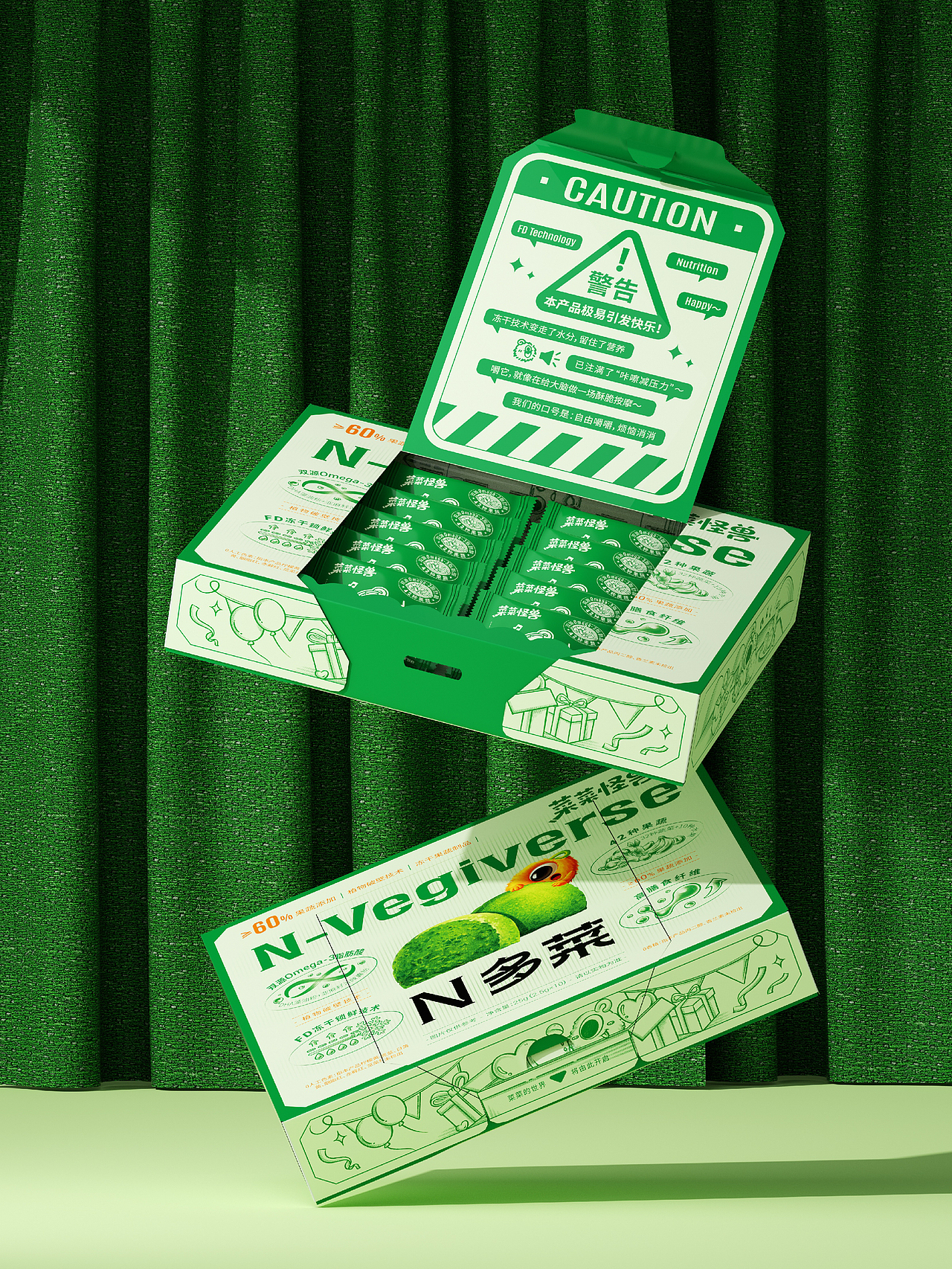 尚智×菜菜怪兽｜休闲零食品牌包装设计｜食品包装设计（图ZNDA2MDM0NjE2） - 包装 - 站酷设计师尚智食品包装设计原创素材 - 站酷ZCOOL