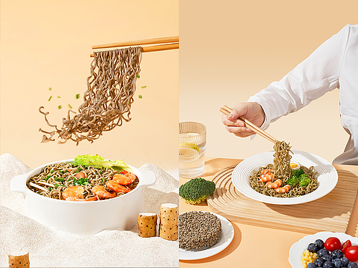荞麦面方便面泡面轻食速食电商产品拍摄▶▷▶叁食传媒
