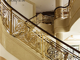 精雕铝板雕刻护栏 铝艺雕花镂空旋转楼梯护栏