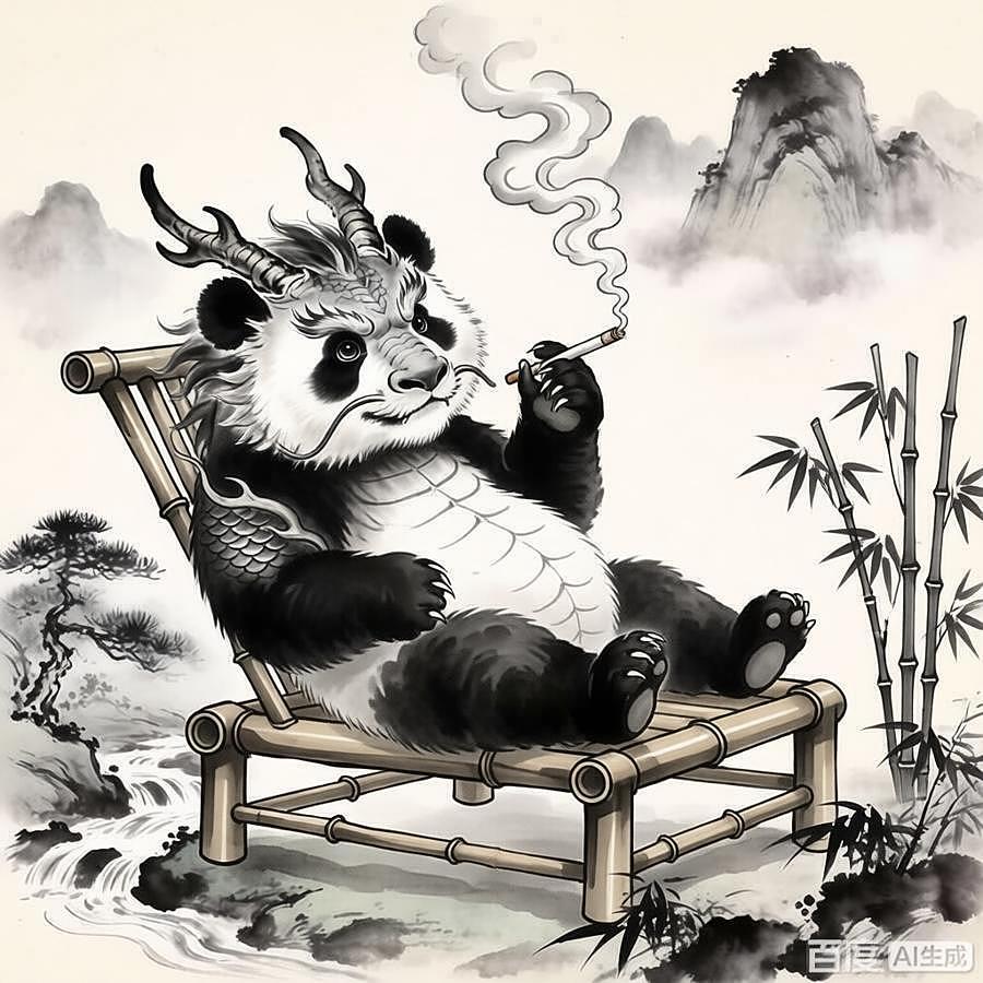 熊猫龙（图ZNDA2MDU5Mzk2） - AI作品 - 站酷设计师毛不懂原创素材 - 站酷ZCOOL