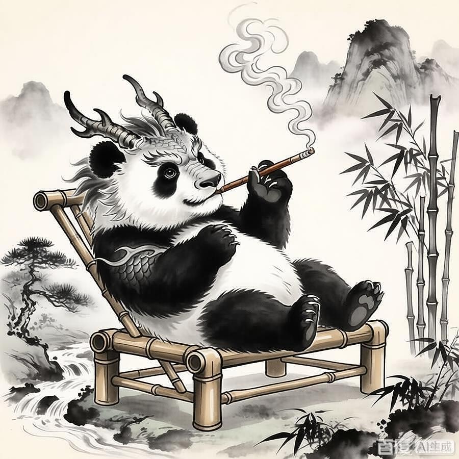 熊猫龙（图ZNDA2MDU5NDAw） - AI作品 - 站酷设计师毛不懂原创素材 - 站酷ZCOOL