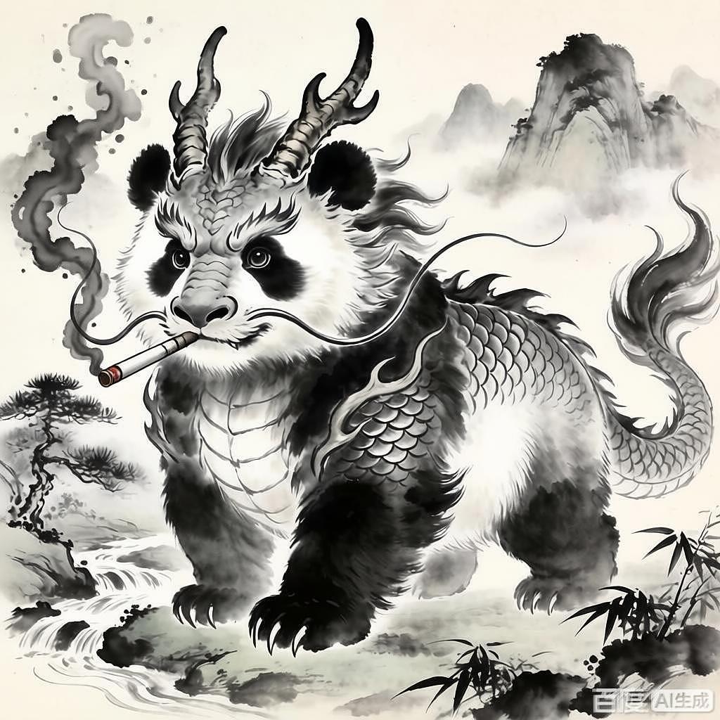 熊猫龙（图ZNDA2MDU5NDEy） - AI作品 - 站酷设计师毛不懂原创素材 - 站酷ZCOOL